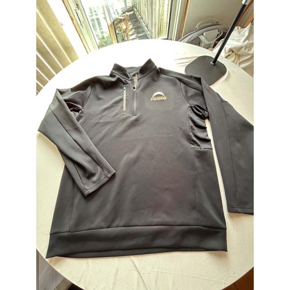 Antigua Los Angeles Chargers Mens 2XLT Black Quarter Zip Pullover Jacket NFL